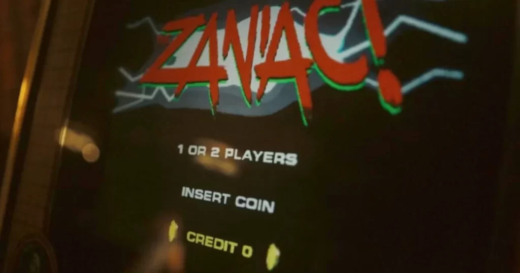 The Insert Coin Screen For The Zaniac Arcade Game In Loki